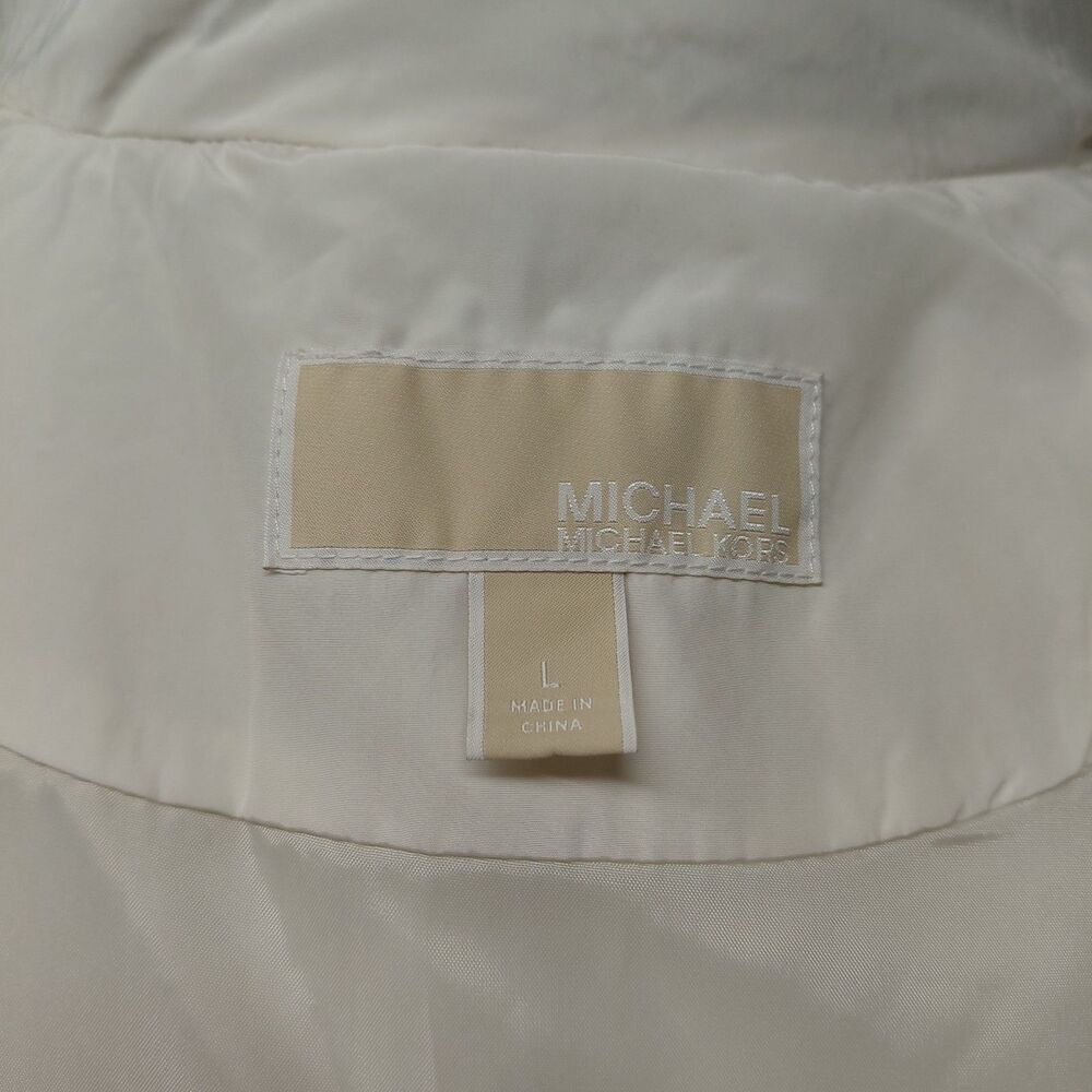 Michael Kors Snap-up Puffer Vest White Size Large - Picture 7 of 8